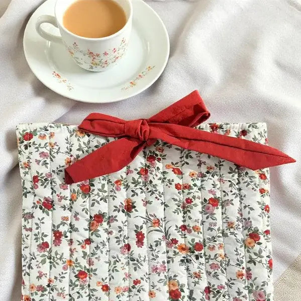 Emilia Red Floral Bible Cover