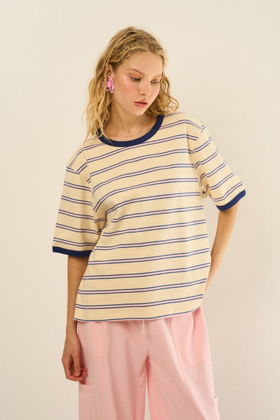 Striped Cotton Relaxed Fit Tee