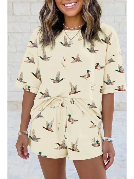 Flying Mallard Duck Top & Shorts Set