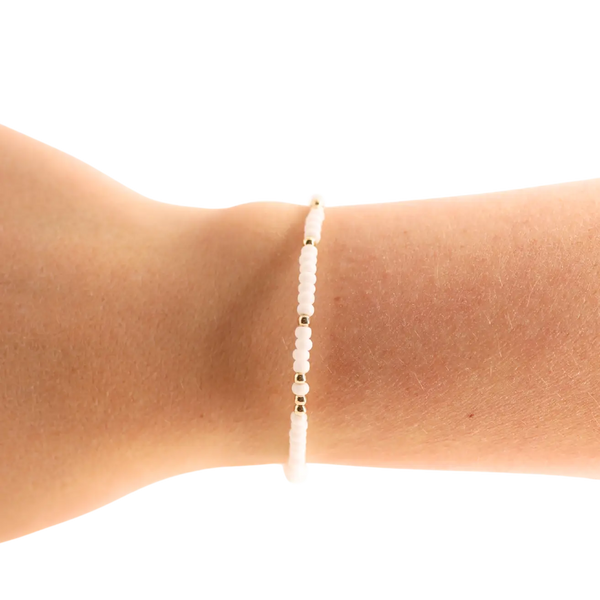 White Sprinkle Bracelet-6.25in.