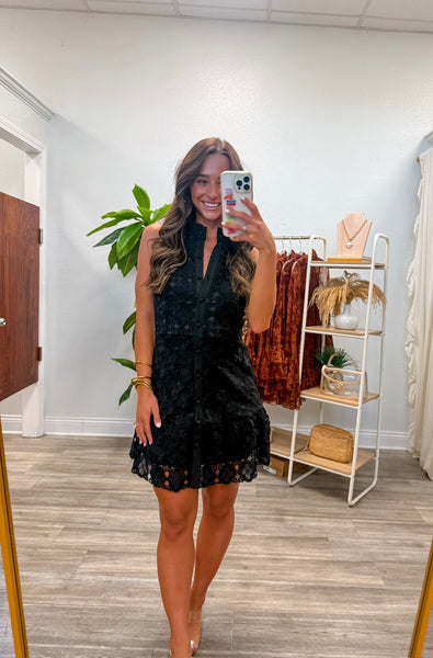Floral High Neck Sleeveless Mini Dress