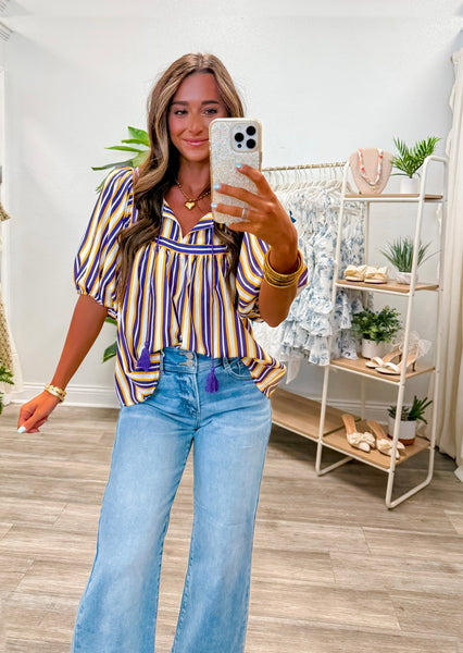Women's Penny Pinstripe Top