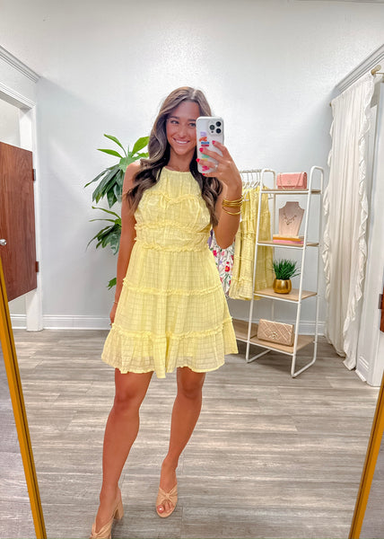 Sleeveless Textured Tiered Dress