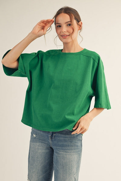 Drop Shoulder Loose Fit Top