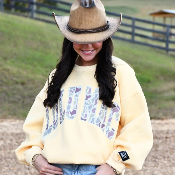 LuluMac Camo Embroidered Sweatshirt