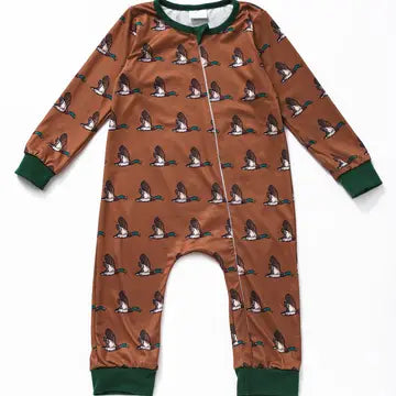 Baby Kids Duck Zipper Romper