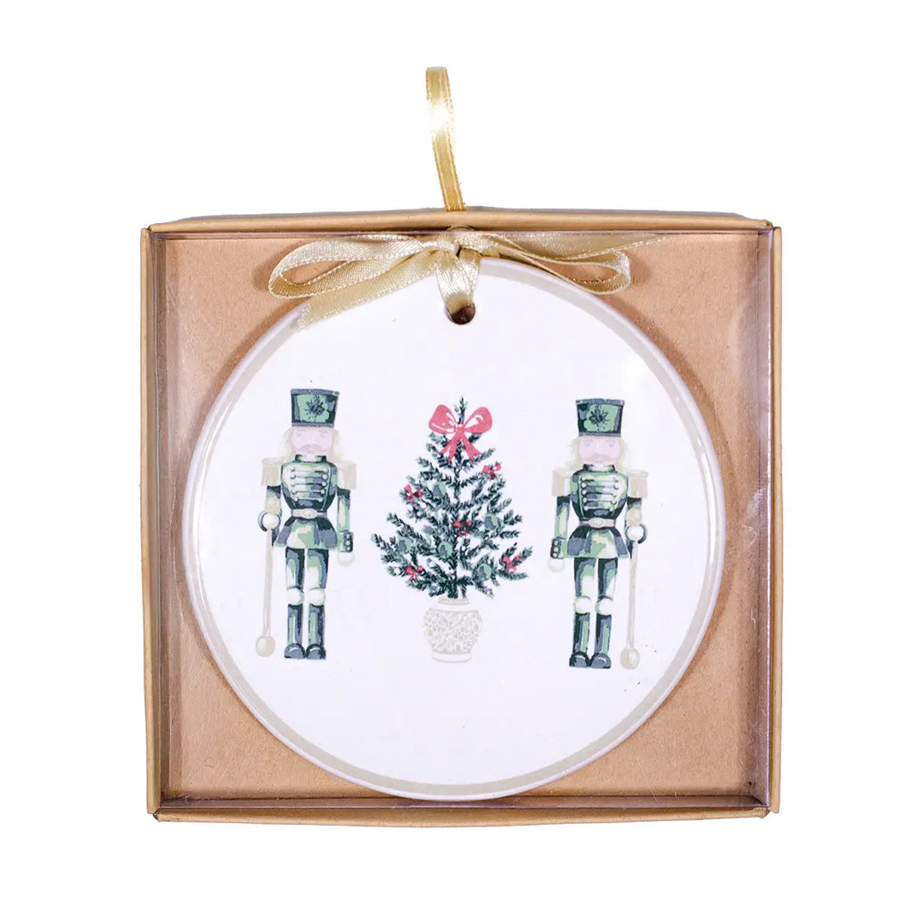 Watercolor Nutcracker Ornament White/Multi