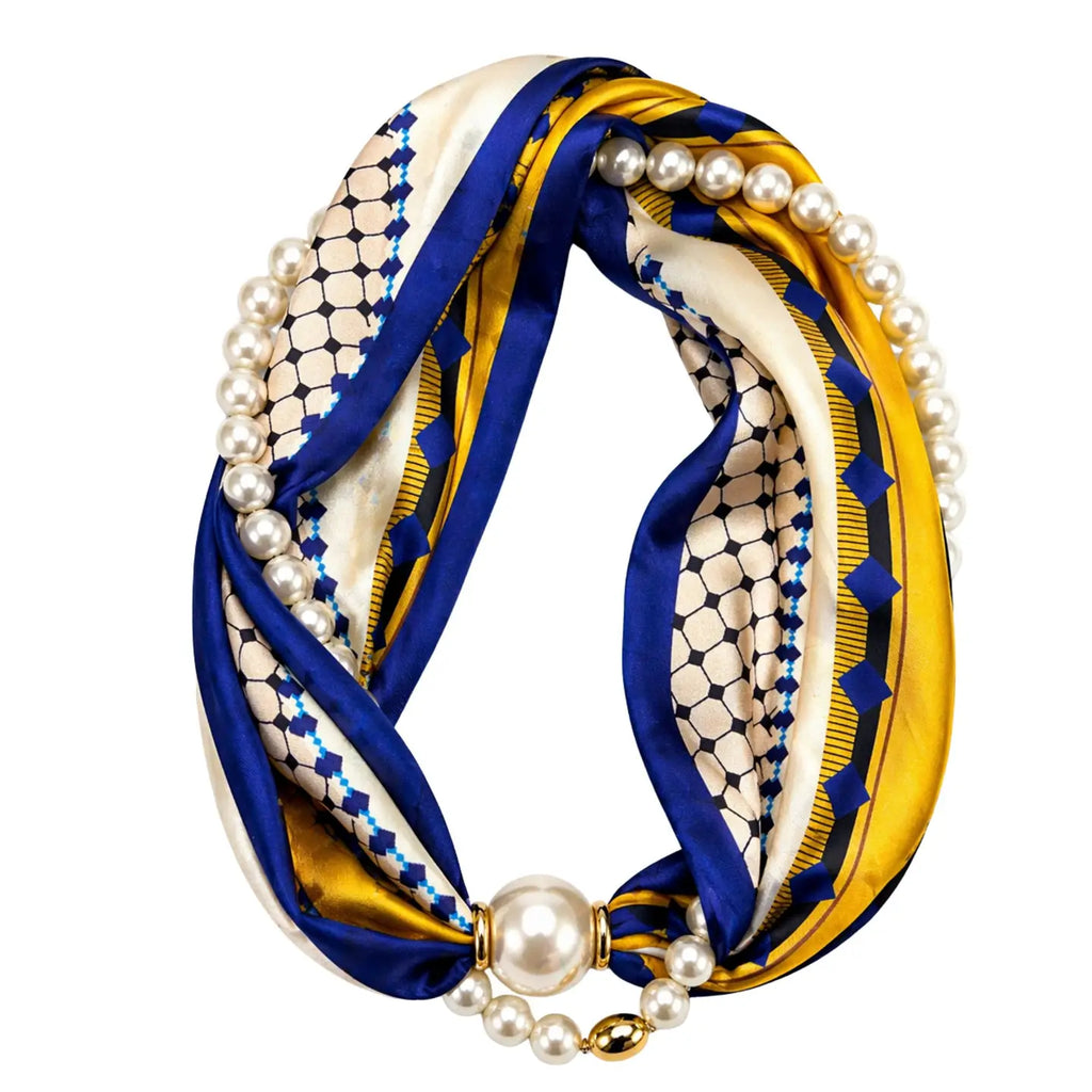 Luxe Pearl Scarf Necklace