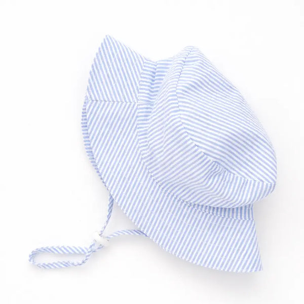 Blue Seersucker Bucket Hat
