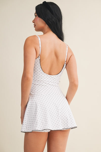 Polka Dot Ruffle Mini Dress