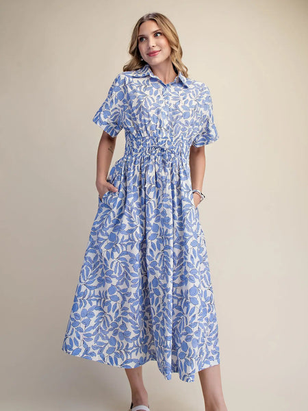 Collar Neck Button Down Dress