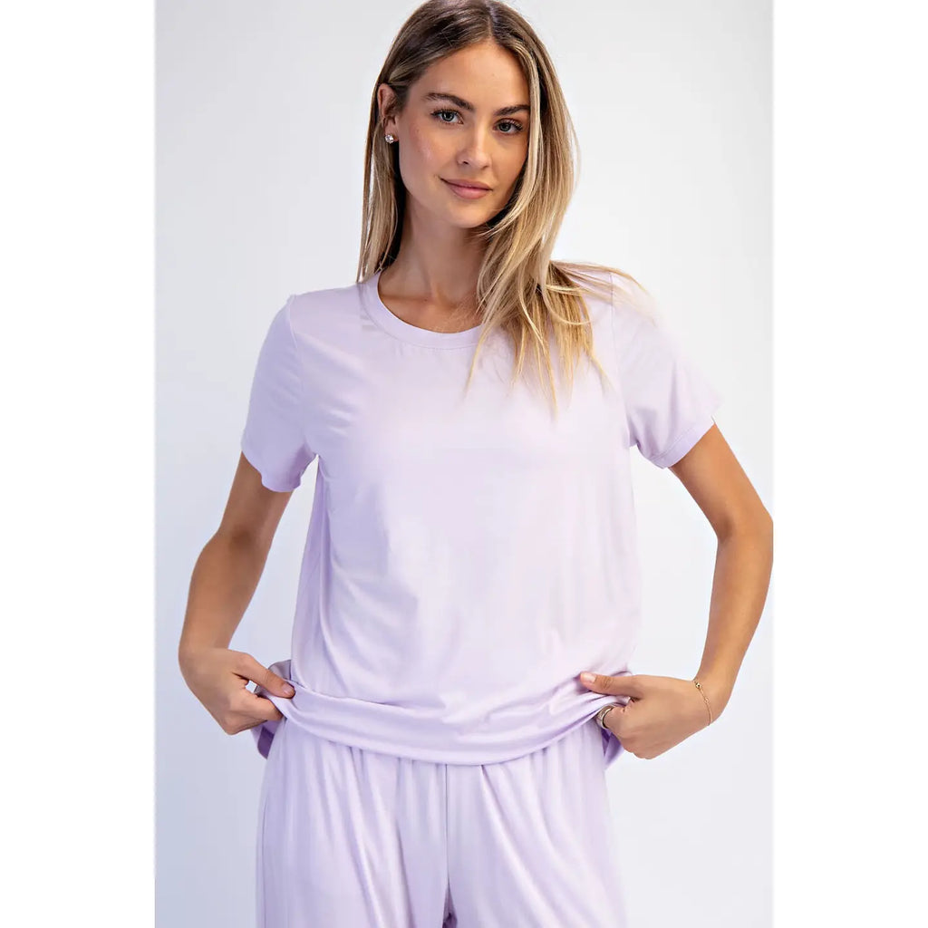 Viscose Modal Short Sleeve Top