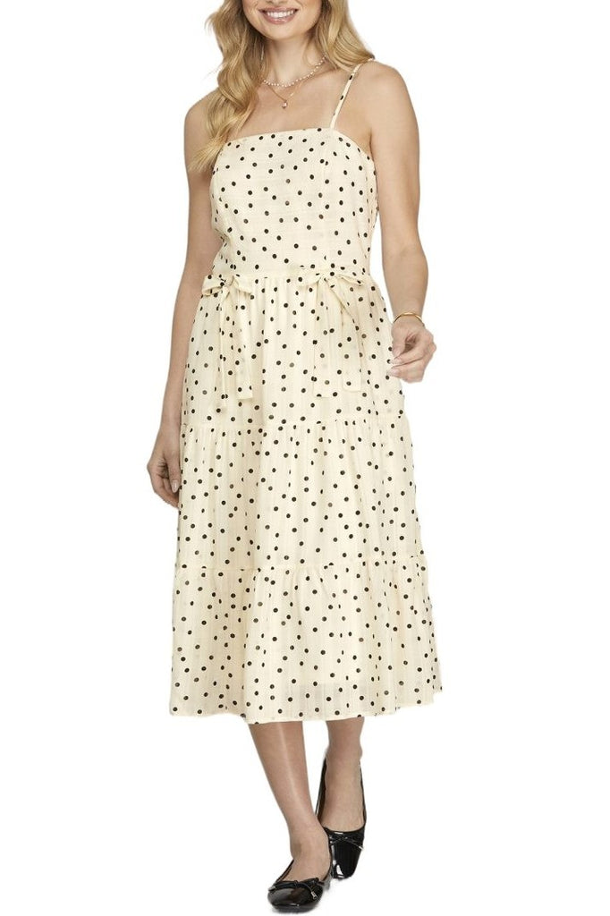 Smocked Back Tiered Midi Dress