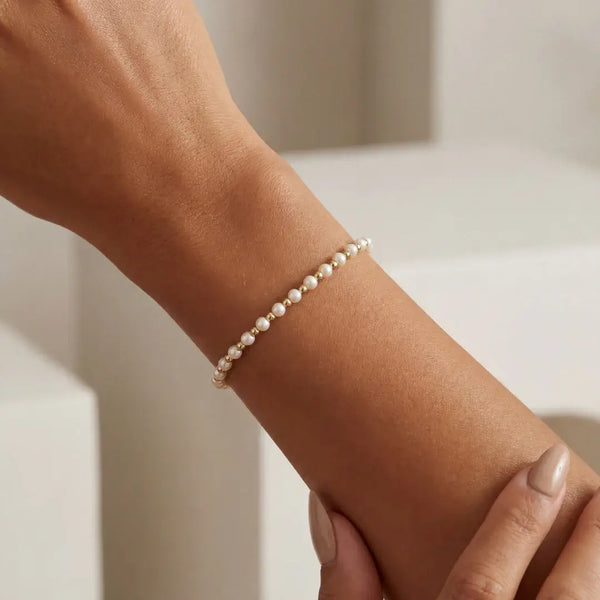 May Pearl Beaded Bracelet-6.5"