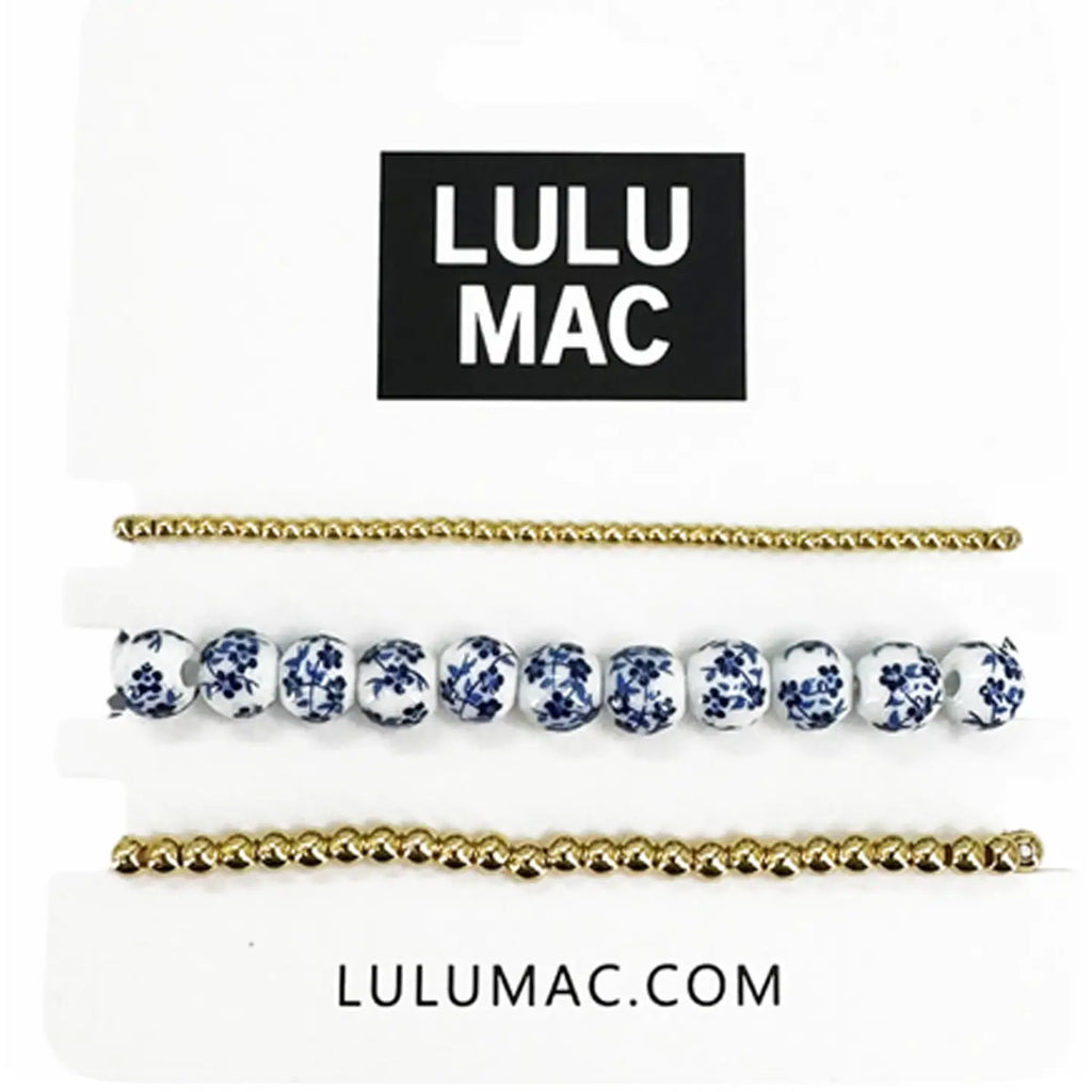 Lulu Mac Gold Ceramic Bracelet Set