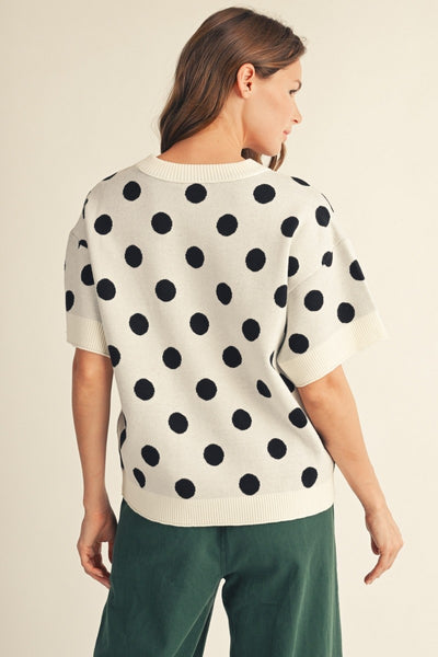 Polka Dot Comfy Sweater Top