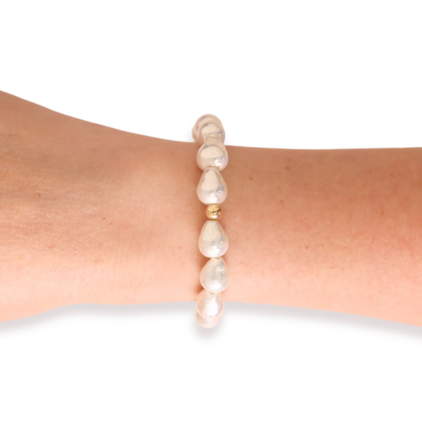 Bella Pearl Bracelet in Gold-6.25in.