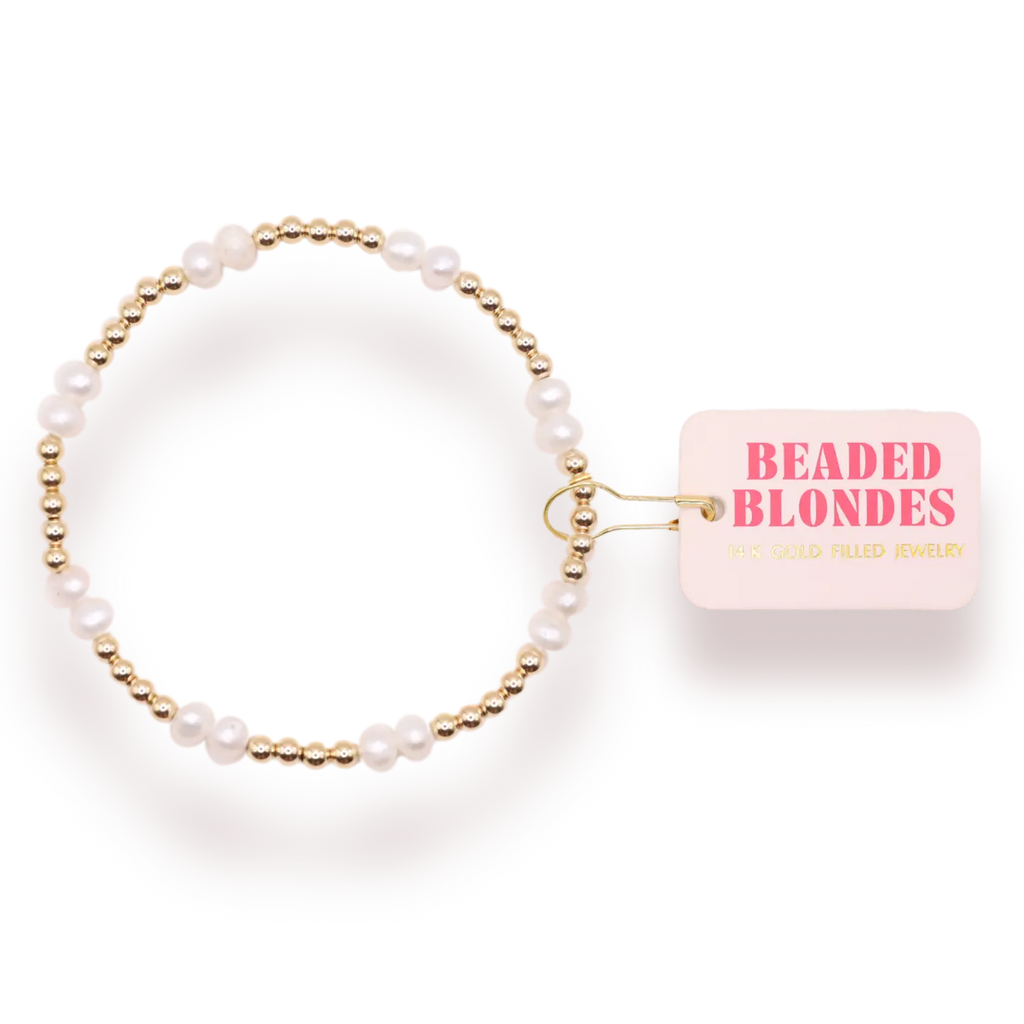 Coastal Pearl Bracelet in Gold-6.75in.