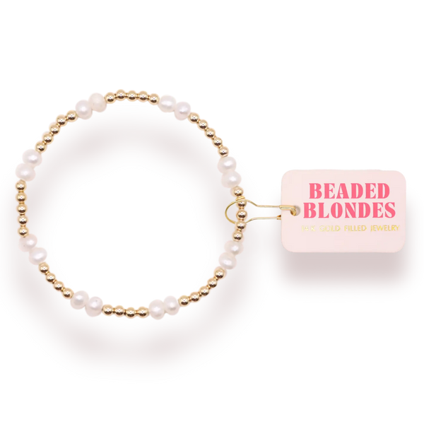 Coastal Pearl Bracelet in Gold-6.75in.