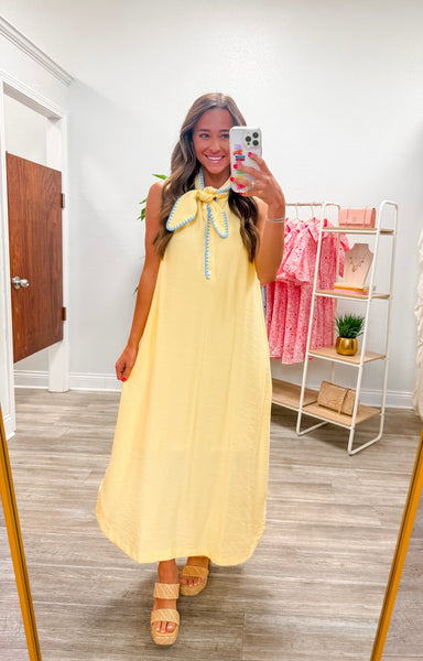 Solid Sleeveless Midi Dress