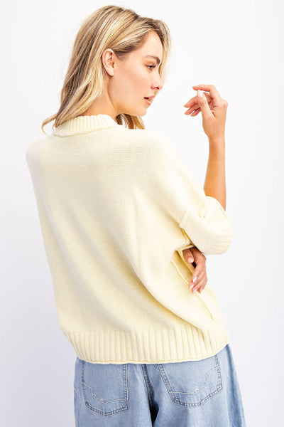 Oversized Crewneck Sweater Top