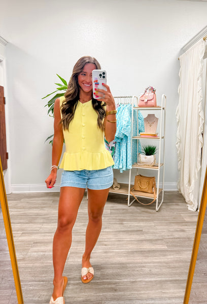 Sleeveless Peplum Knit Top