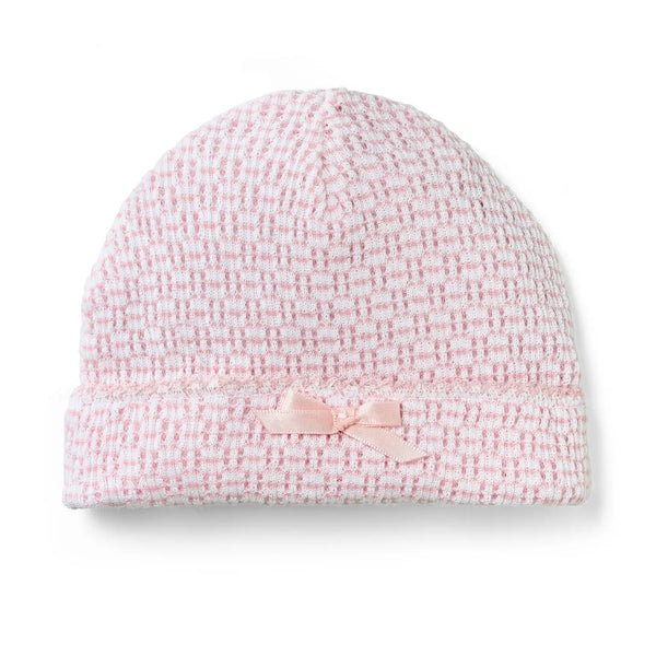 Paty Knit Saylor Beanie w/ Bow-Pink