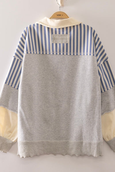 Vintage Stripe Rugby Sweatshirt