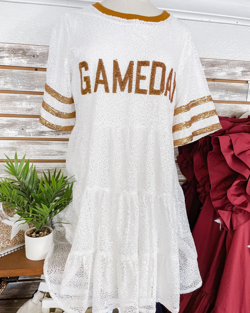 Game Day Baby Doll Sequin Dress