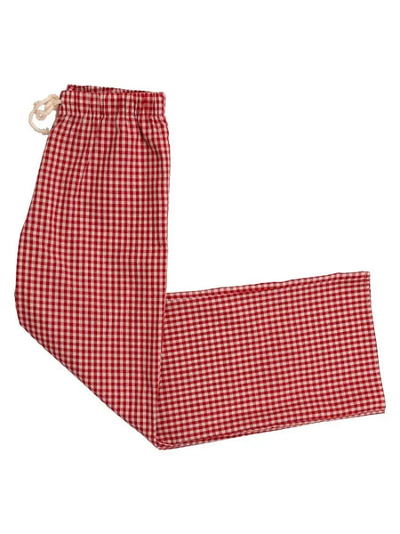 Gingham Print Drawstring Sleep Pants