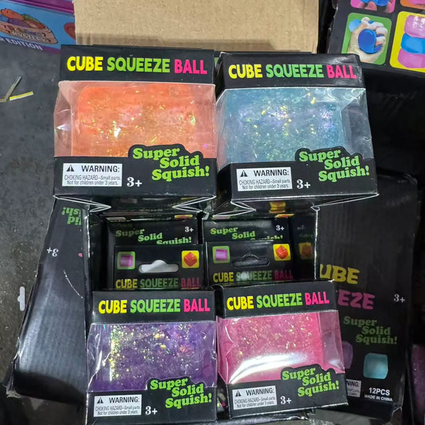 Glitter Squishy Cubes