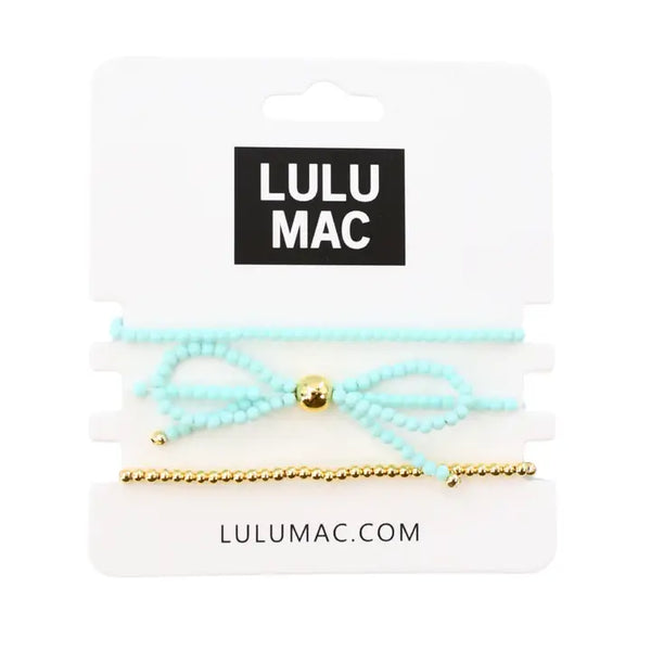 Lulu Mac Beaded Bow Bracelet Set