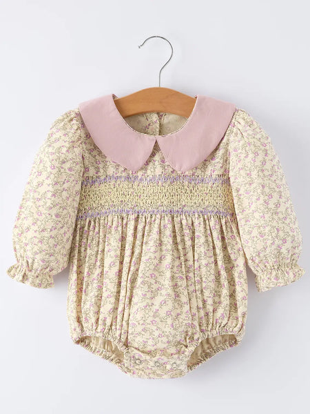 Toddler Girl Vintage Floral Baby Romper