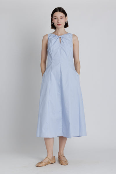 Keyhole Knotted Midi Dress