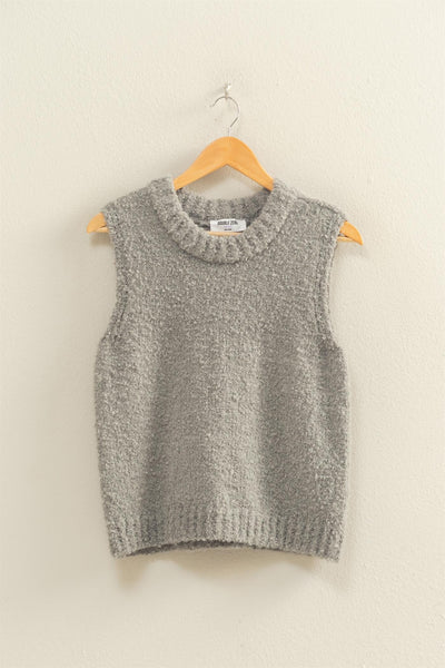 Crew Neck Sleeveless Sweater Vest