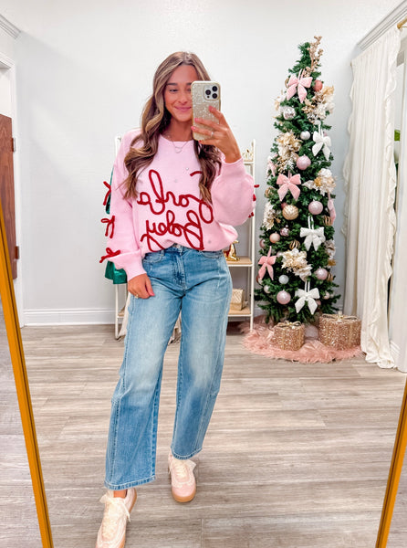 Round Neck Long Sleeve Knit Sweater