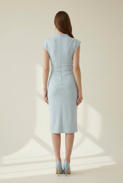 Sleeveless Bodycon Dress W/ Slit