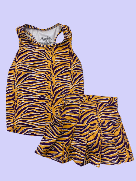 Girl's Racer Back Tiger Tank Top
