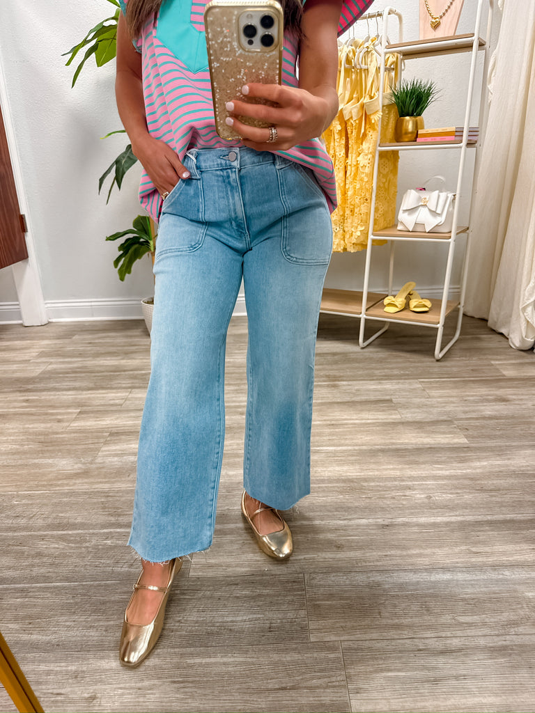 JBD Petite Palazzo Low Rise Jean