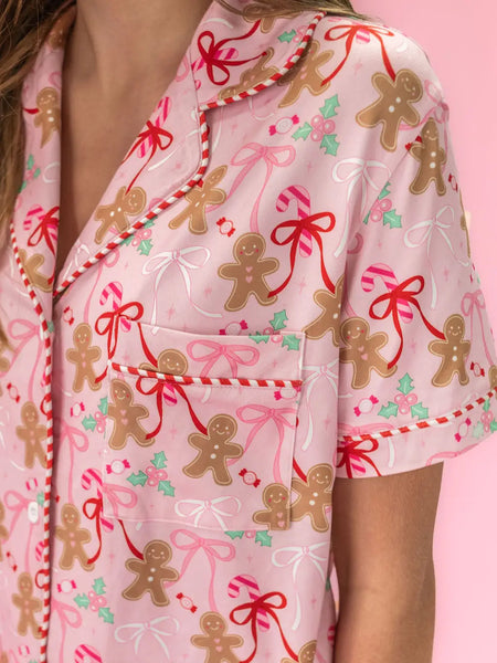 Gingerbread Bows & Sweets Pajama Set