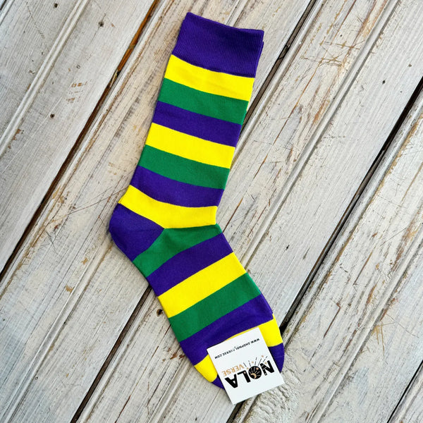 Stripe Mardi Gras Sock