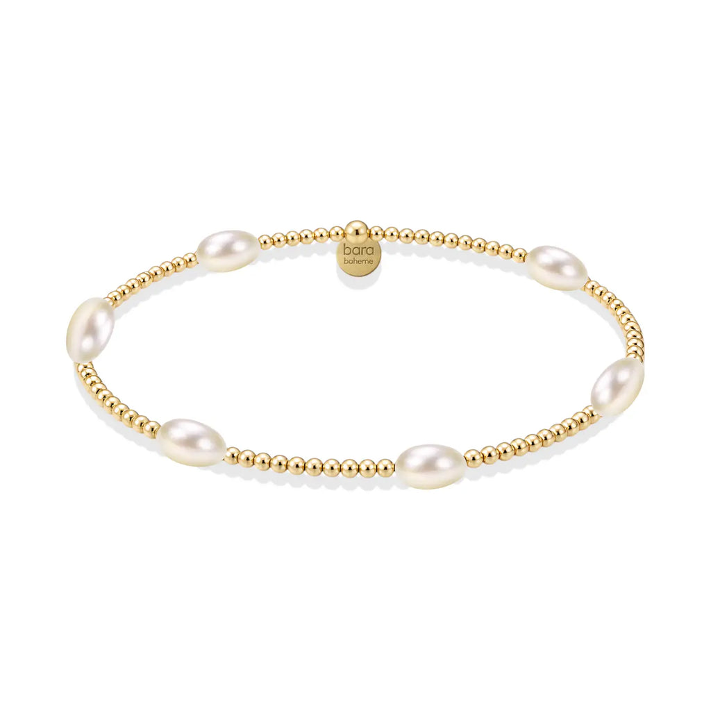 Piper Pearl Beaded Bracelet-7"