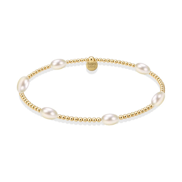 Piper Pearl Beaded Bracelet-7"