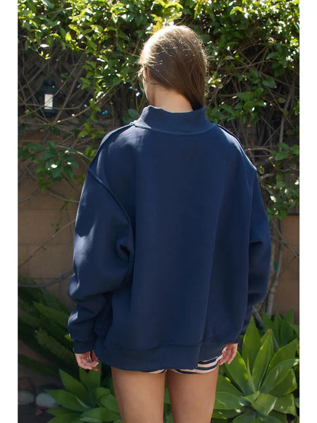 'Lucky & Mallard' Mock Neck Sweatshirt