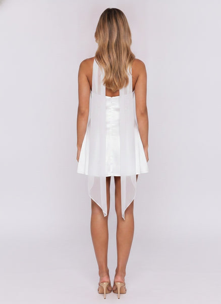 Satin Halter Backless Mini Dress