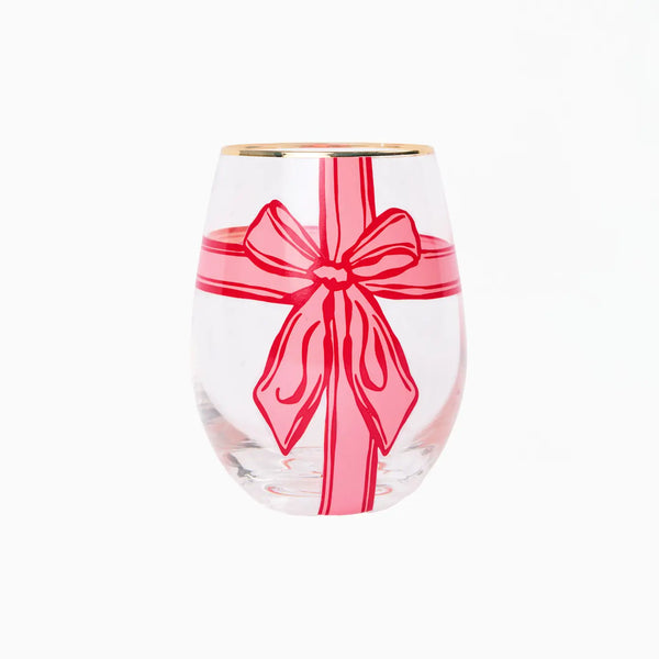 Peppermint Present Wine Glass