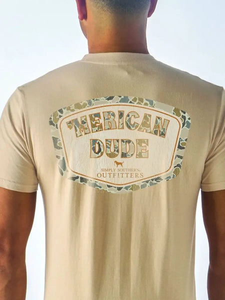 Simply Southern Kids Camo 'Merican Dude Tee