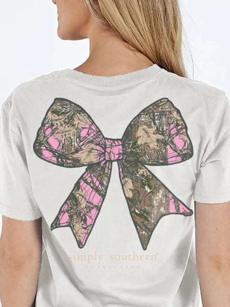 Simply Southern Kids Camo Bow Tee