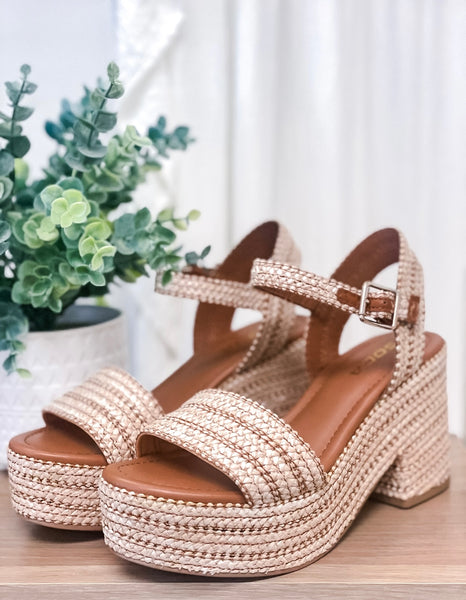 Soda Castle Espadrille Chunky Braided Sandals
