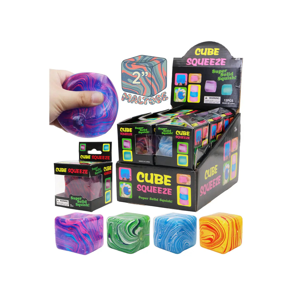 Marbled Cube Putty Filled Squishy